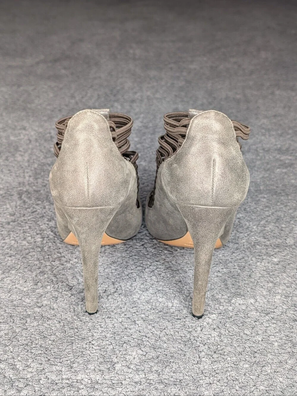 Nicholas Kirkwood Peep Toe Cage Pumps Bronze Women's 7.5